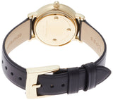 Marc Jacobs Roxy Champagne Dial Black Leather Strap Watch for Women - MJ1537