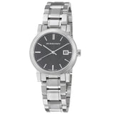 Burberry The City Black Dial Silver Steel Strap Watch for Women - BU9101