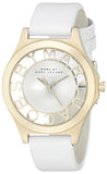 Marc Jacobs Henry White Skeleton Dial White Leather Strap Watch for Women - MBM1339