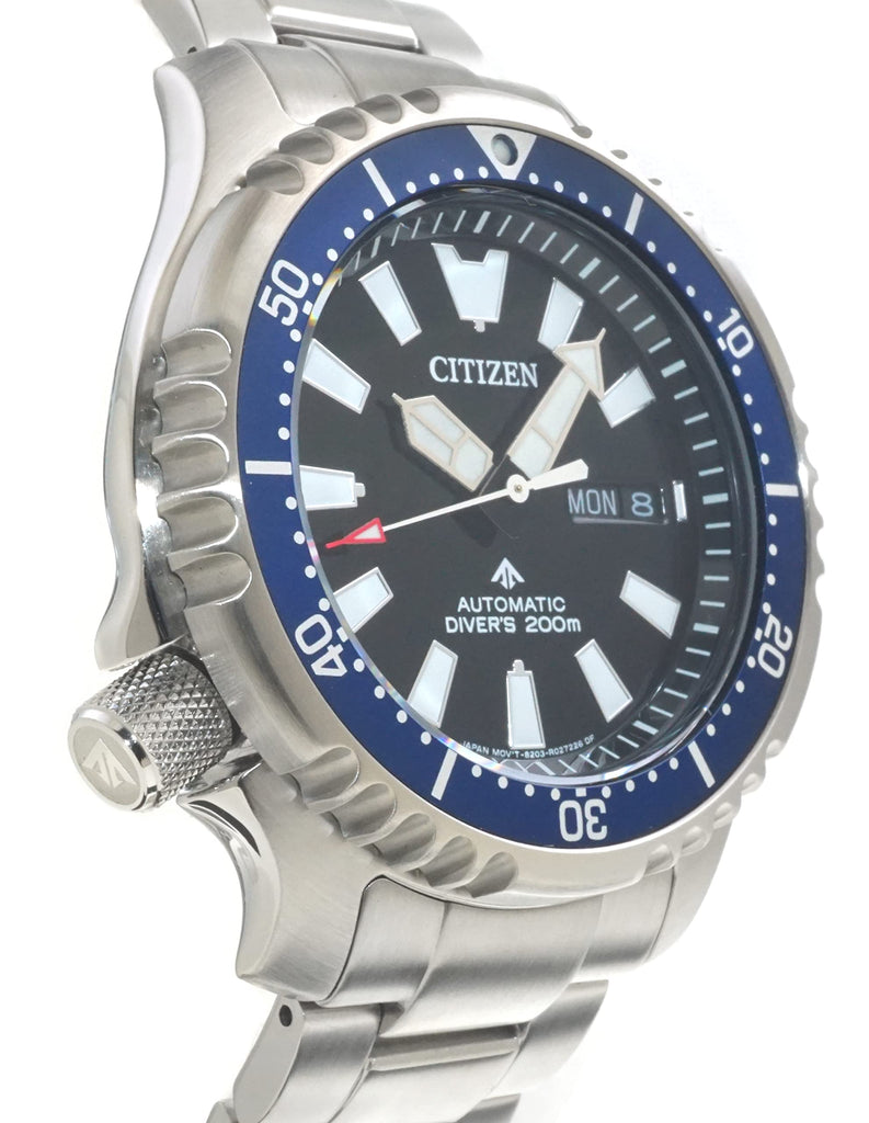 Citizen Promaster Fugu Limited Edition Diver's 200m Automatic Black Dial  Silver Steel Strap Watch For Men - NY0098-84E