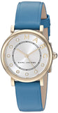 Marc Jacobs Roxy Champagne Dial Turquoise Leather Strap Watch for Women - MJ1633