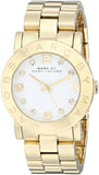 Marc Jacobs Amy White Dial Gold Stainless Steel Strap Watch for Women - MBM3056