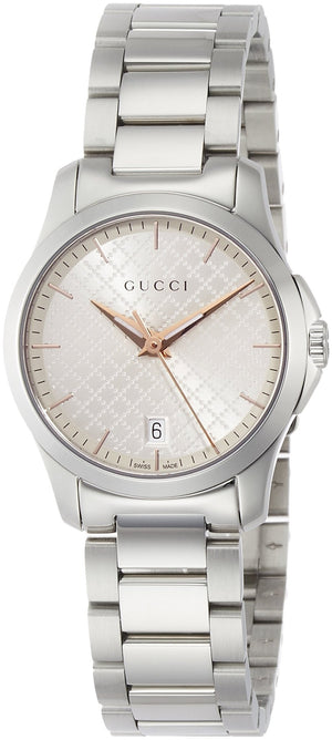 Gucci G Timeless Quartz Champagne Dial 27mm Watch For Women - YA126593