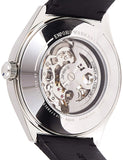 Emporio Armani Meccanico White Skeleton Dial Black Leather Strap Watch For Men - AR60003