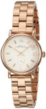 Marc Jacobs Baker White Dial Rose Gold Stainless Steel Watch for Women - MBM3248