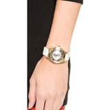 Marc Jacobs Henry White Skeleton Dial White Leather Strap Watch for Women - MBM1339