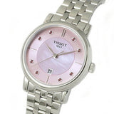 Tissot Carson Premium Lady Pink Mother of Pearl Dial Silver Steel Strap Watch For Women - T122.210.11.159.00