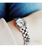 Marc Jacobs Henry Dinky White Dial Silver Stainless Steel Strap Watch for Women - MBM3198