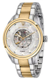 Maserati Traguardo Automatic White Skeleton Dial Two Tone Steel Strap Watch For Men - R8823112003