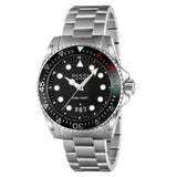 Gucci Dive Analog Black Dial Silver Steel Strap Watch For Men - YA136208