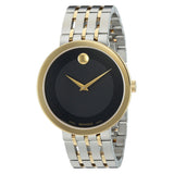 Movado Museum Esperanza Black Dial Two Tone Steel Strap Watch For Men - 0607058