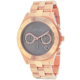 Marc Jacobs Blade Sunray Brown Dial Rose Gold Stainless Steel Strap Watch for Women - MBM3308