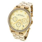 Marc Jacobs Henry Champagne Dial Gold Stainless Steel Strap Watch for Women - MBM3105