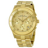 Marc Jacobs Blade Gold Dial Gold Stainless Steel Strap Watch for Women - MBM3101