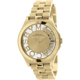 Marc Jacobs Henry Gold Dial Stainless Steel Strap Watch for Women - MBM3292