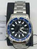 Citizen Promaster Fugu Limited Edition Diver's 200m Automatic Black Dial Silver Steel Strap Watch For Men - NY0098-84E