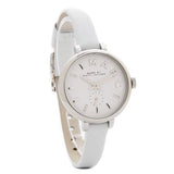 Marc Jacobs Sally White Dial White Leather Strap Watch for Women - MBM1350