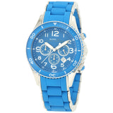 Marc Jacobs Rock Chronograph Blue Dial Blue Silicone Steel Strap Watch for Women - MBM2575