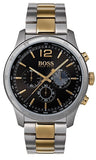 Hugo Boss Professional Black Dial Two Tone Steel Strap Watch for Men - 1513529