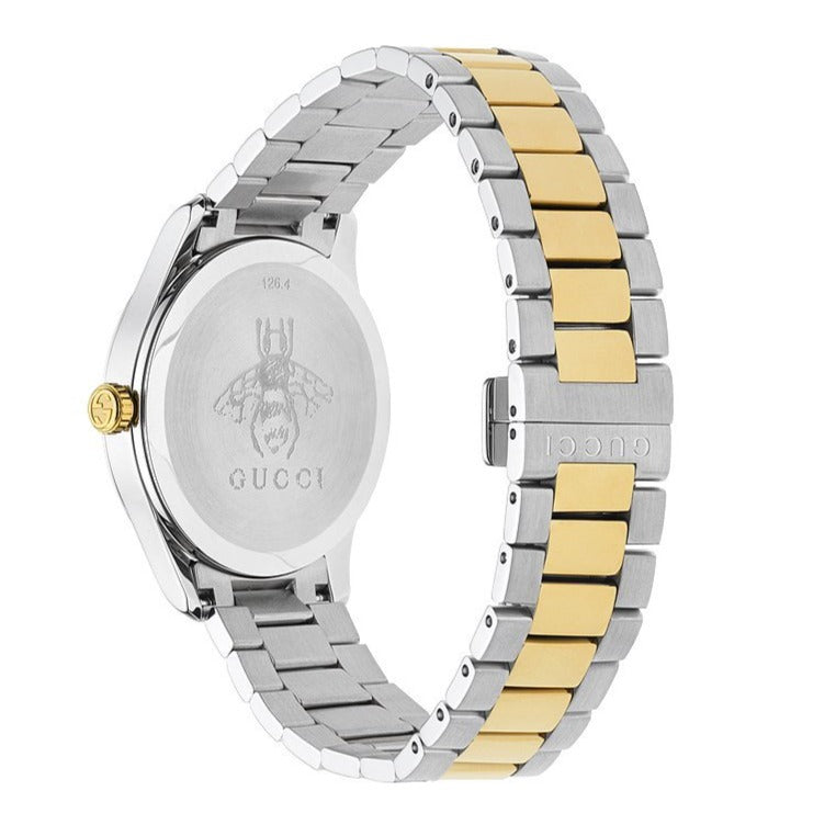 Gucci G Timeless Silver Dial Two Tone Steel Strap Watch For Women