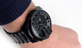 Diesel Mega Chief Chronograph Black Dial Black Stainless Steel Watch For Men - DZ4355