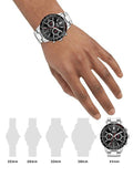 Hugo Boss Allure Chronograph Black Dial Silver Steel Strap Watch for Men - 1513922
