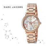 Marc Jacobs Classic White Dial Rose Gold Steel Strap Watch for Women - MJ3582