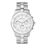 Marc Jacobs Blade White Dial Silver Stainless Steel Strap Watch for Women - MBM3080