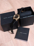 Marc Jacobs Henry Black Skeleton Dial Black Leather Strap Watch for Women - MBM1340