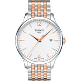 Tissot T Classic Tradition Lady White Dial Two Tone Steel Strap Watch For Women - T063.210.22.037.01