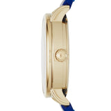 Marc Jacobs Fergus Blue Dial Blue Leather Strap Watch for Women - MBM8650