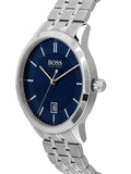 Hugo Boss Officer Chronograph Blue Dial Silver Steel Strap Watch for Men - 1513615