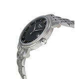 Tissot T Classic Bridgeport Black Dial Silver Steel Strap Watch For Men - T097.410.11.058.00