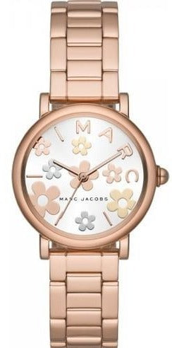 Marc Jacobs Classic White Dial Rose Gold Steel Strap Watch for Women - MJ3582