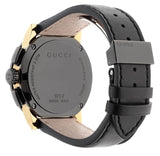 Gucci G Chrono Black Dial Black Leather Strap Watch For Men - YA101203