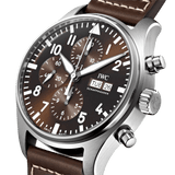 IWC Pilot's Watch Chronograph Edition Brown Dial Brown Leather Strap Watch for Men - IW377713