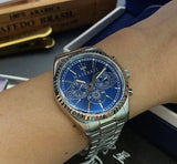 Maserati Competizione Chronograph Blue Dial Silver Steel Strap Watch For Men - R8853100013