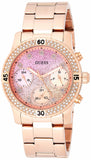 Guess Confetti Pink Dial Rose Gold Stainless Steel Watch For Women - W0774L3