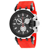 Tissot T Race Chronograph Black Dial Red Rubber Strap Watch For Men - T115.417.27.051.00