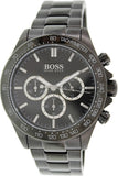 Hugo Boss Ikon Chronograph Black Dial Black Steel Strap Watch for Men - 1512961