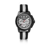 Maserati Royale 44mm Black Dial Stainless Steel Fiber Strap Watch For Men - R8871637002