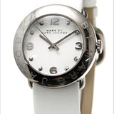 Marc Jacobs Blade White Dial White Leather Strap Watch for Women - MBM1223