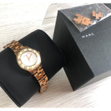 Marc Jacobs Blade White Dial Rose Gold Stainless Steel Strap Watch for Women - MBM3076