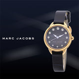 Marc Jacobs Betty Black Mother of Pearl Dial Black Leather Strap Watch for Women - MJ1513