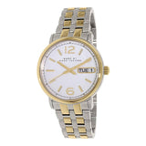 Marc Jacobs Fergus Gold Dial Two Tone Stainless Steel Watch for Women - MBM8652