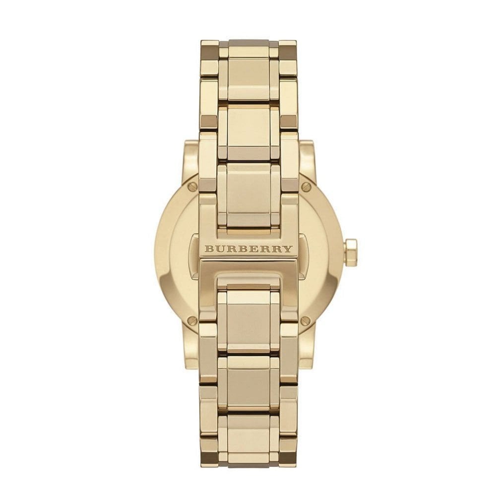 Burberry The City Gold Dial Gold Steel Strap Watch for Women - BU9134