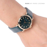 Marc Jacobs Baker Mini Green Dial Green Leather Strap Watch for Women - MBM1272