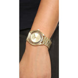 Marc Jacobs Marc Tether Gold Transparent Dial Gold Stainless Steel Strap Watch for Women - MBM3413