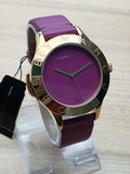 Marc Jacobs Blade Purple Dial Purple Leather Strap Watch for Women - MBM1203