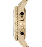 Marc Jacobs Rock Black Dial Gold Stainless Steel Strap Watch for Women - MBM3253